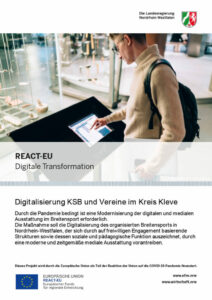 Plakat der Förderung der Digitalisierung KSB und Vereine im Kreis Kleve